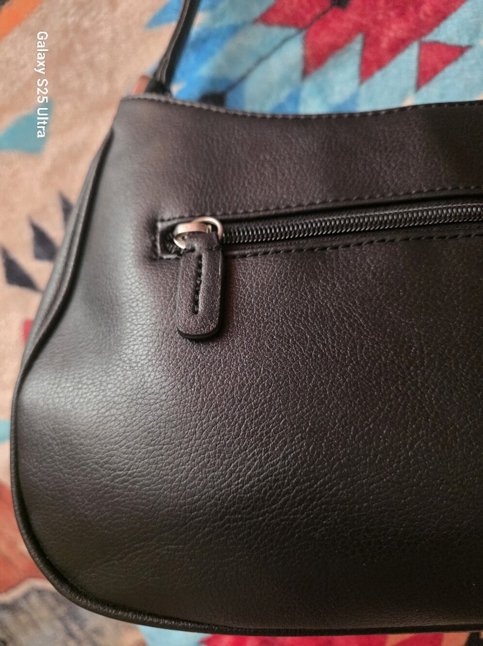 Vintage Y2K Black Minimalist Leather Shoulder Bag Handbag Pristine Leather - Picture 12 of 15